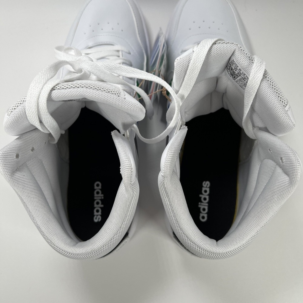 NEW adidas Men's 11.5‎ Hoops 3.0 Mid Basketball Shoe White/Green/Team Royal Blue - Picture 8 of 16